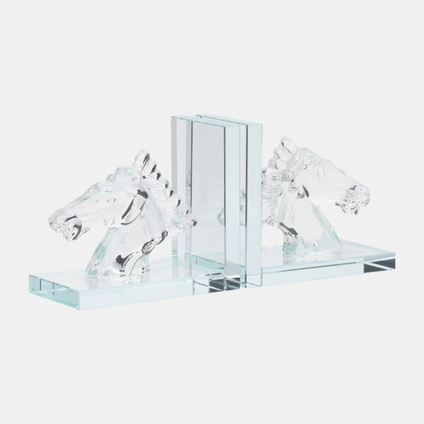 BOOKEEND CRYSTAL HORSE