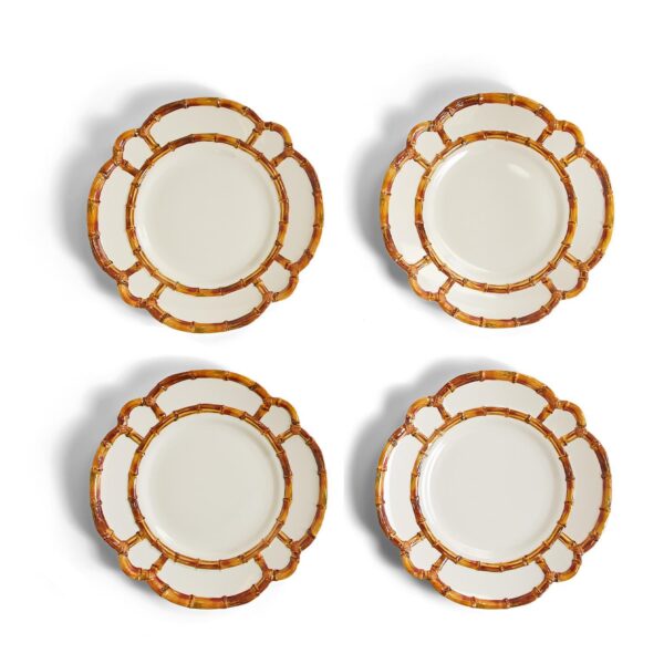 SET DE 4 PLATOS DE POSTRE BAMBOO