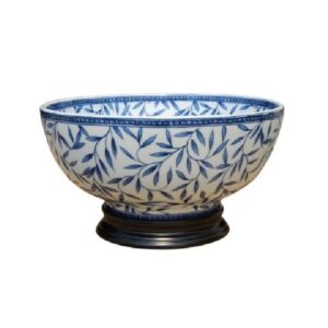 BOWL AZUL DE HOJAS C/BASE