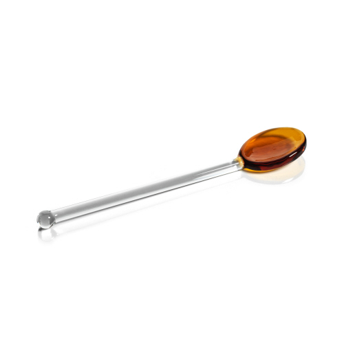 SET DE 4 CUCHARAS DE VIDRIO AMBAR