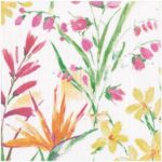 SERVILLETA COCKTAIL BRUSHSTROKE FLORAL