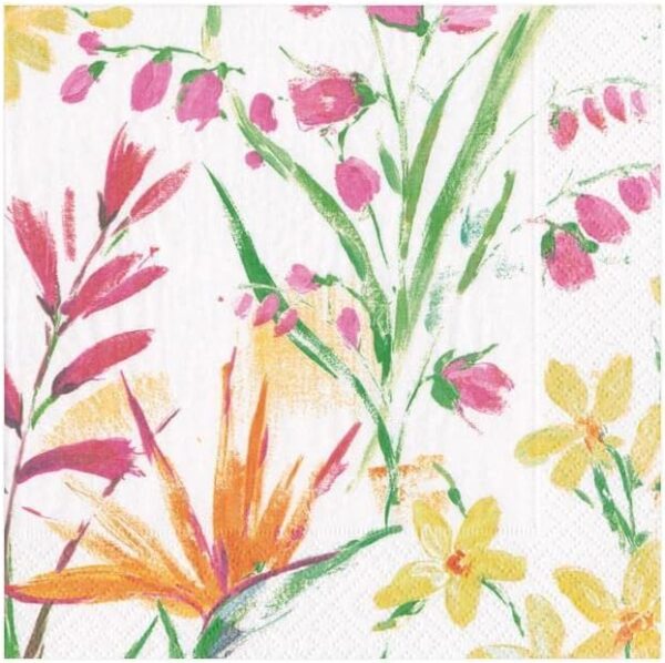 SERVILLETA COCKTAIL BRUSHSTROKE FLORAL
