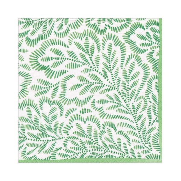 SERVILLETA LUNCHEON BLOCK PRINT LEAVES