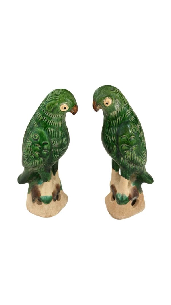 PAREJA DE LOROS DE CERAMICA