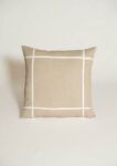 COJIN DE LINO C/STRAPS IRREGURARES CRUDO NATURAL