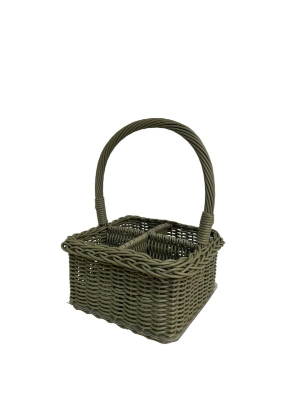 CESTA DE MIMBRE 4 DIV OLIVA