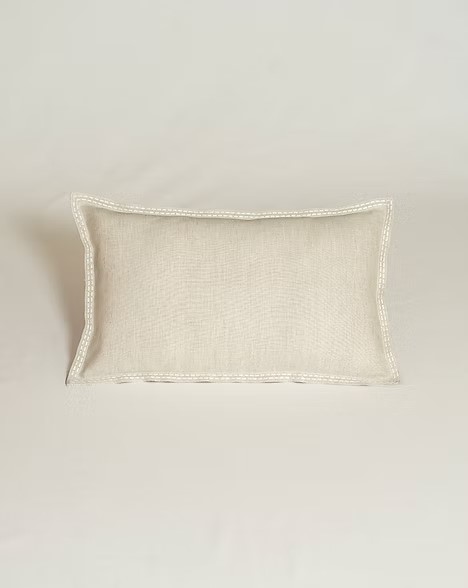 COJIN RECTANGULAR DE LINO PESARIO DOBLE SOLAPA