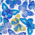SERVILLETA LUNCHEON BUTTERFLIES BLUE