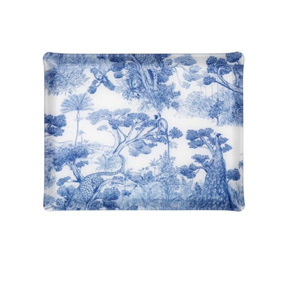 AZAFATE ACRILICA ANIMAL BLEU
