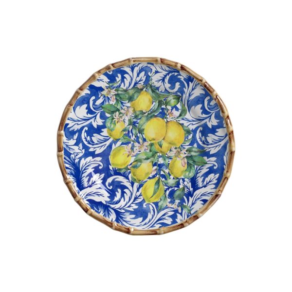 PLATO DE POSTRE LIMONCHELLO AZUL