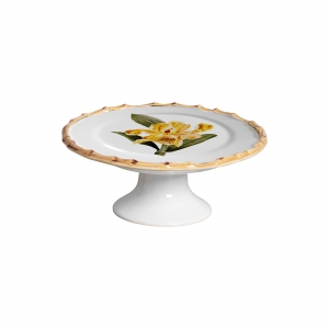 PORTA TORTA ORQUIDEA AMARILLA S