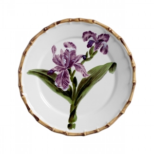 SET DE 4 PLATOS DE COMIDA  ORQUIDEA LILA