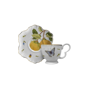TAZA DE TE CON PLATO  BOTANIC QUINCE