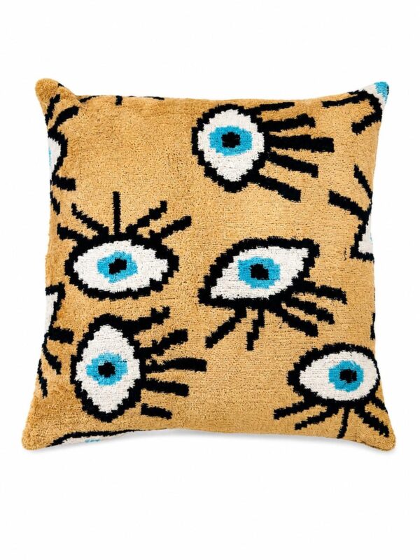 COJIN VELVET OJOS GOLD