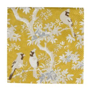 SERVILLETA DE COCKTAIL SCENIC SONGBIRDS GOLD
