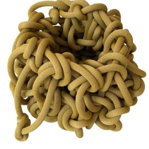 CESTO DECORATIVO DE MESA MOSTAZA