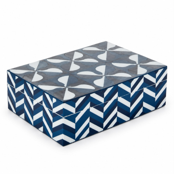 CAJA DECORATIVA AZUL S