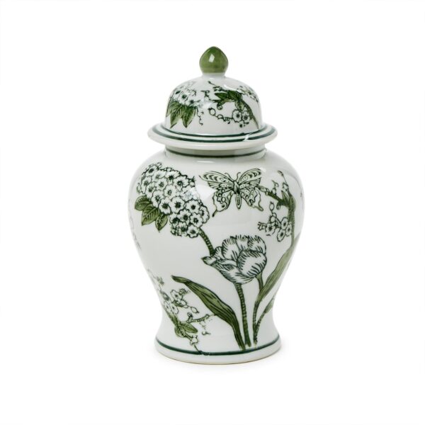 JARRON VERDE/BLANCO 20CM