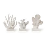 SET DE 3 ESCULTURAS DE CORAL C/BASE