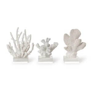 SET DE 3 ESCULTURAS DE CORAL C/BASE