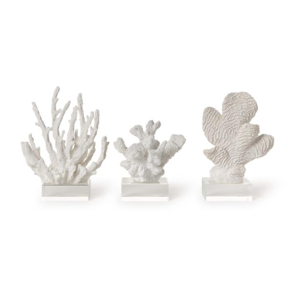 SET DE 3 ESCULTURAS DE CORAL C/BASE