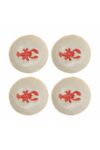 SET DE 4 PLATO HADDEN ROJO