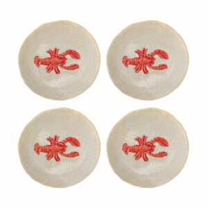 SET DE 4 PLATO HADDEN ROJO